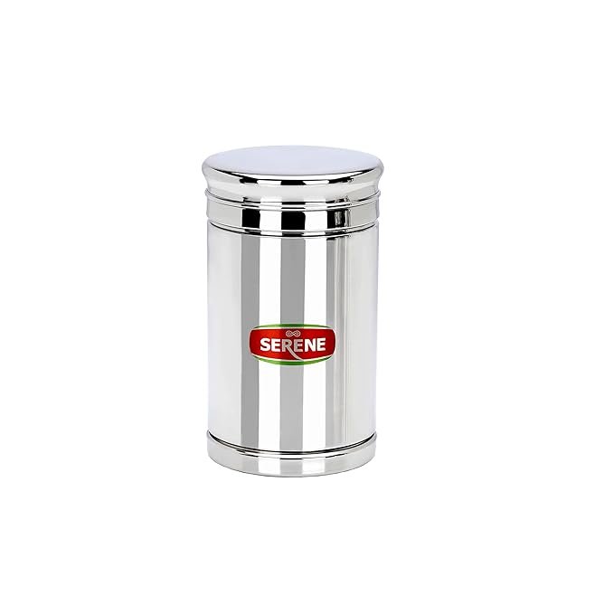 Serene Twister Stainless Steel Transparent Container Jar