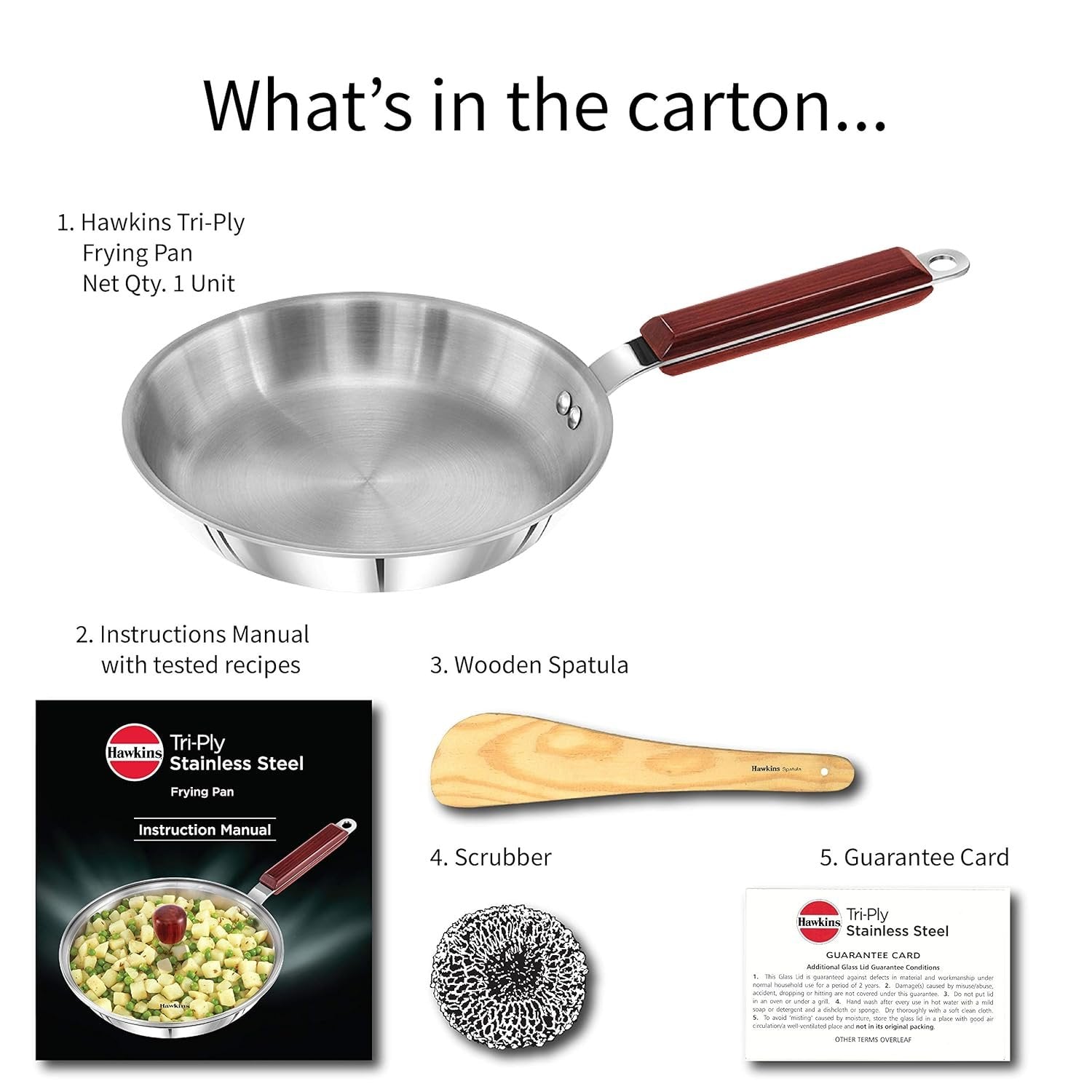 Hawkins Tri-Ply Stainless Steel Frying Pan