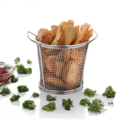 Mini Fry Serving Basket Round