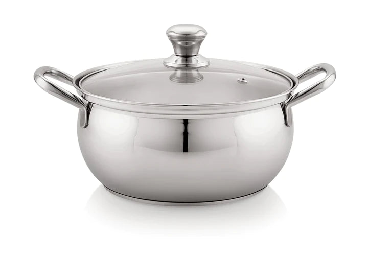 Sonu Crysta Pot With Glass Lid
