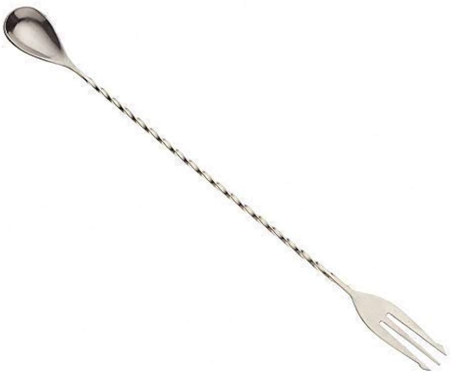 Fork Bar Spoon End, Bar Stirrer, Stainless Steel Bar Spoon