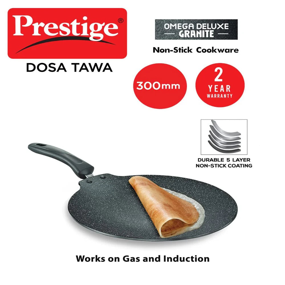 Prestige Omega Deluxe Granite Flat Dosa Tawa 30cm