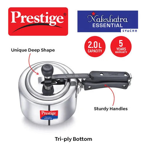 Prestige Nakshatra Svachh Stainless Steel Pressure Cooker