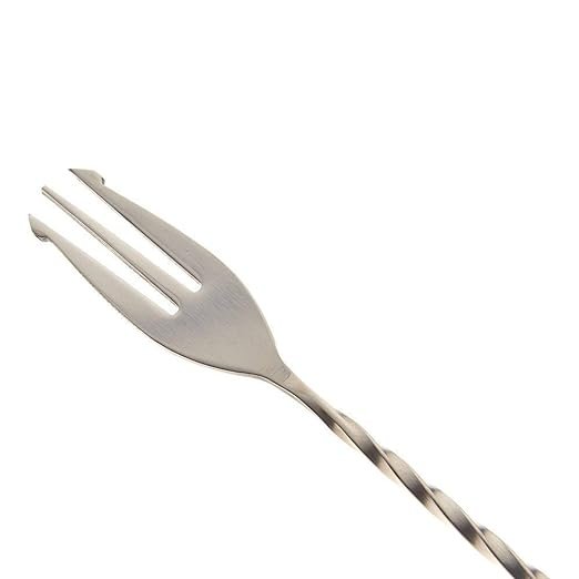 Fork Bar Spoon End, Bar Stirrer, Stainless Steel Bar Spoon
