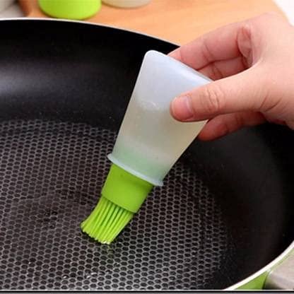 Silicone Oil Bottle Brush | Oil Dispenser Bottle Brush for Pastry/Baking/Grilling/Frying | Baking Tool & Accessories