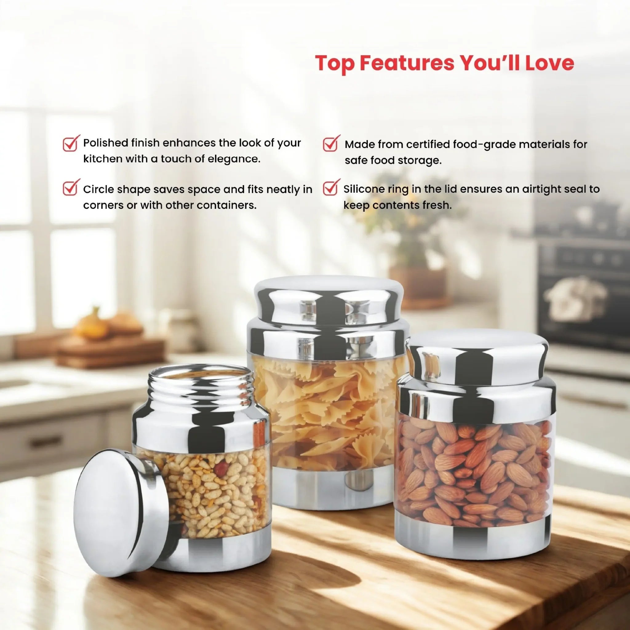 JVL Classic Canister Storage Container