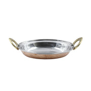Copper Serving Dish With Brass Handle