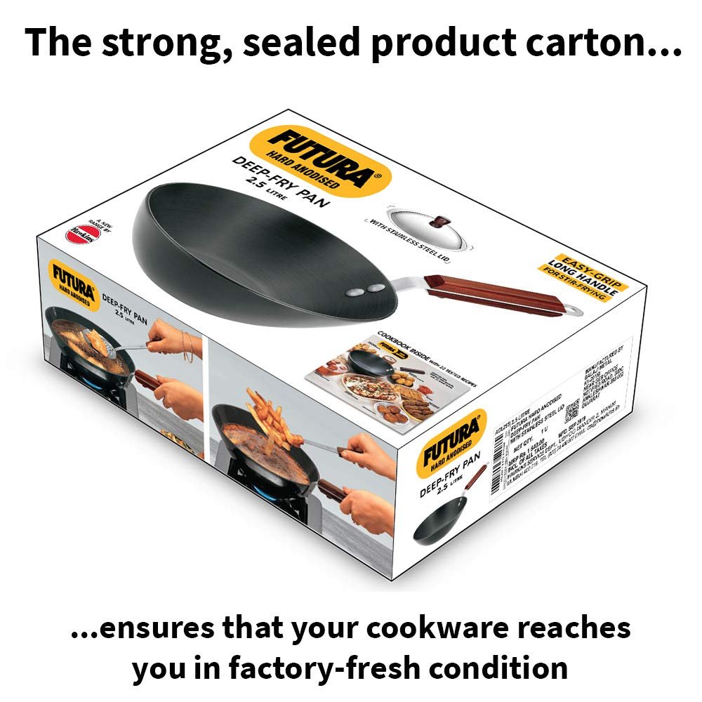 Hawkins Futura Kadai with Stainless Steel Lid