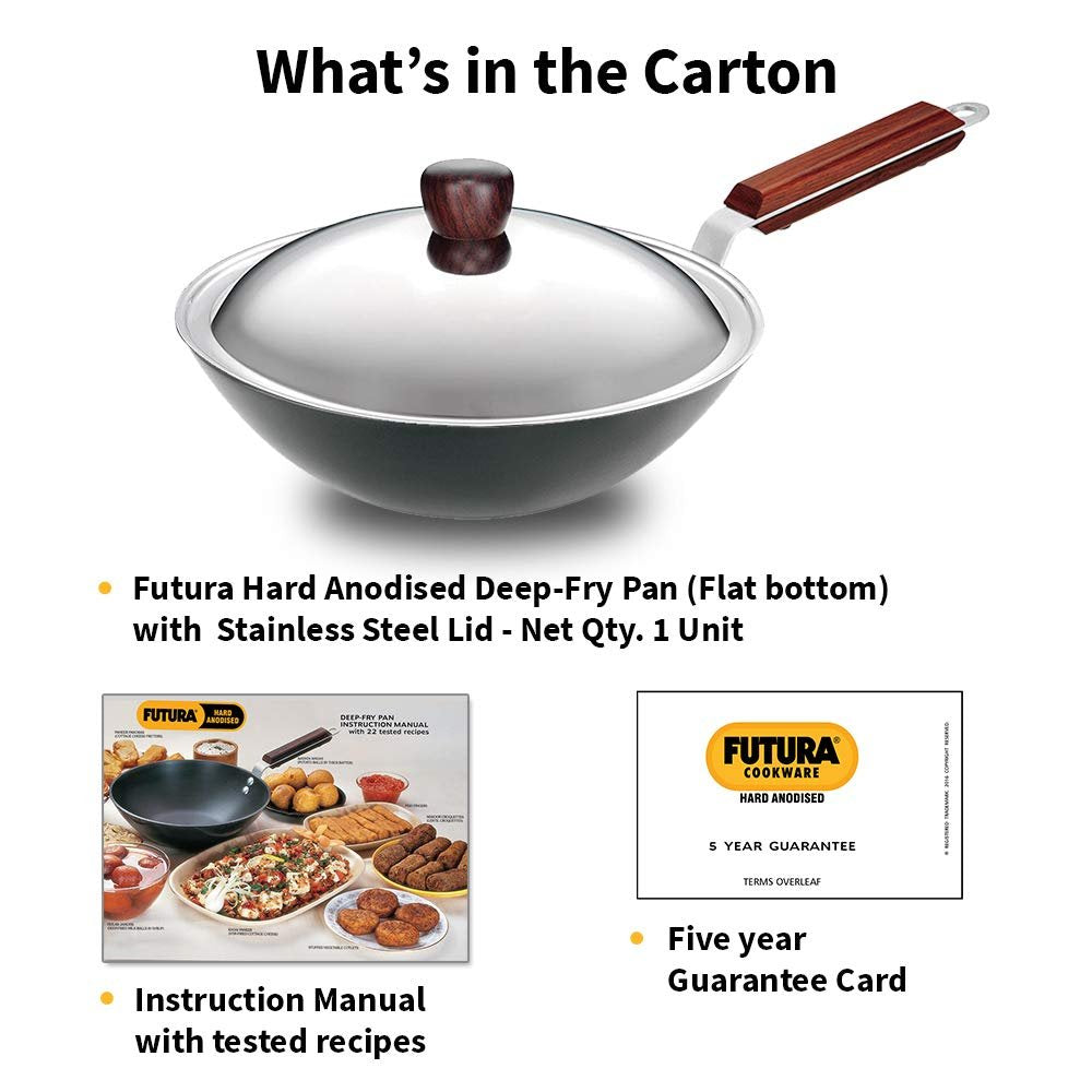 Hawkins Futura Kadai with Stainless Steel Lid