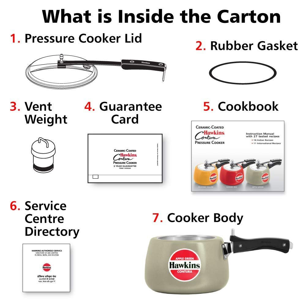 Hawkins Ceramic- Coated Contura Green Apple 3Ltr
