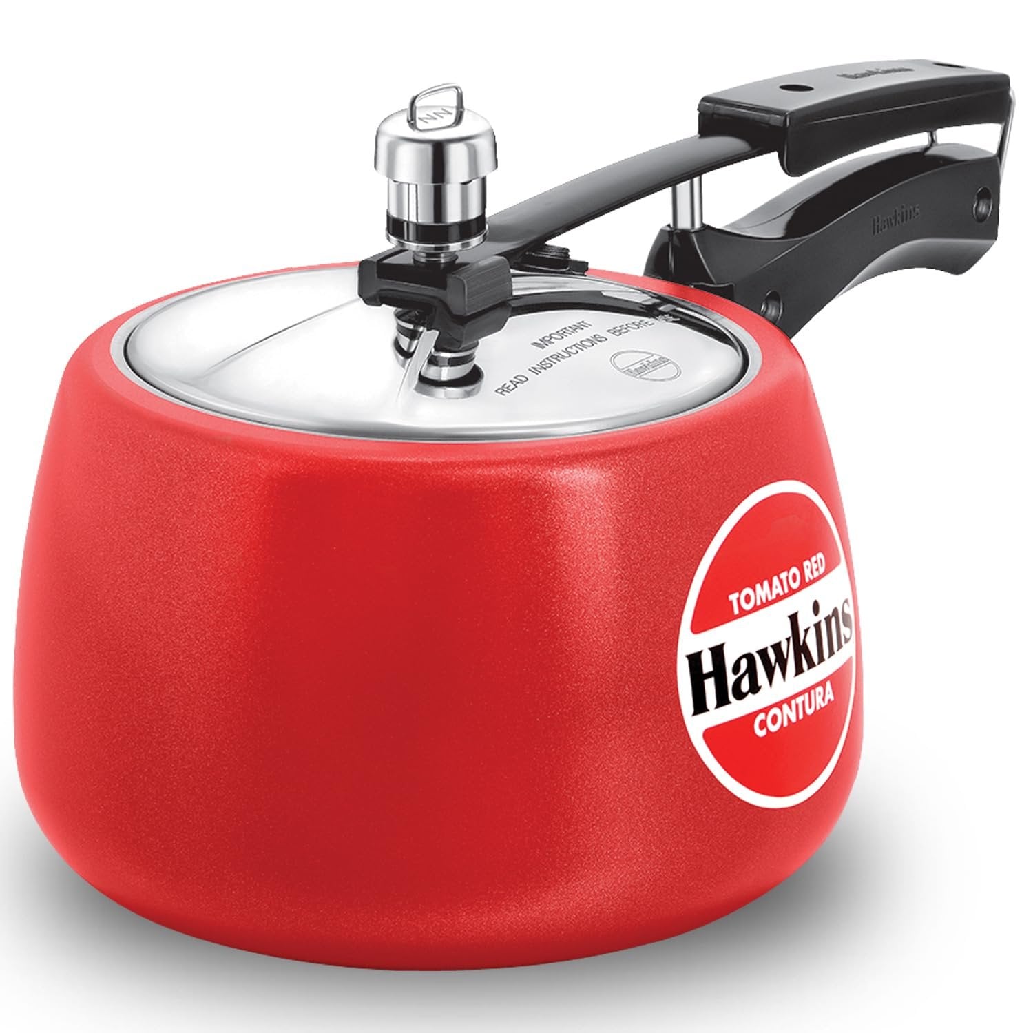 Hawkins Ceramic Coated Handi Cooker, Tomato Red 3Ltr