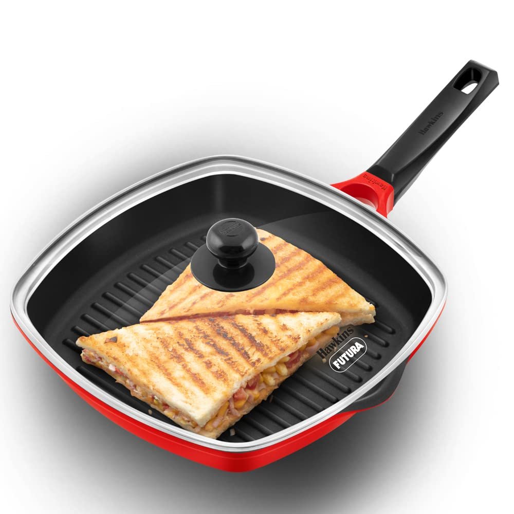 Hawkins Die Cast Nonstick Square Grill Pan