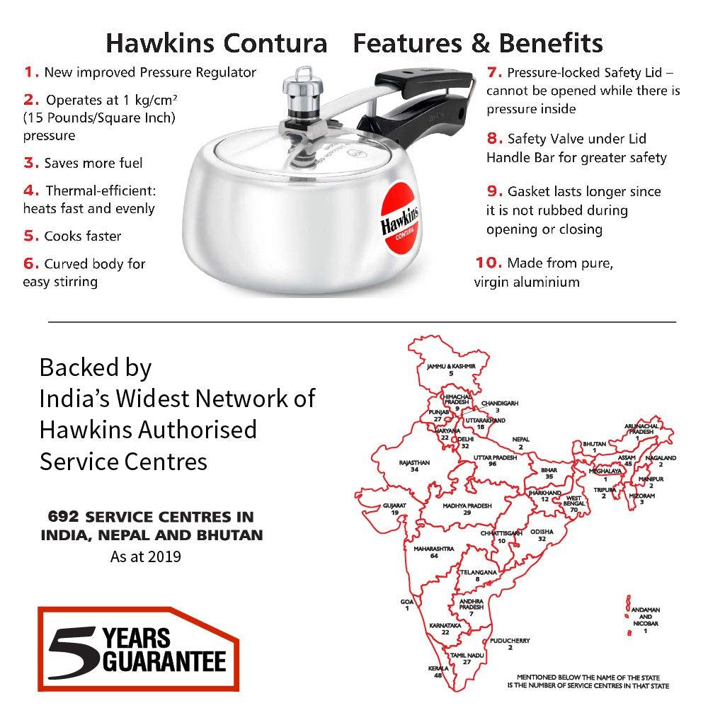 Hawkins Aluminium Contura Pressure Cooker