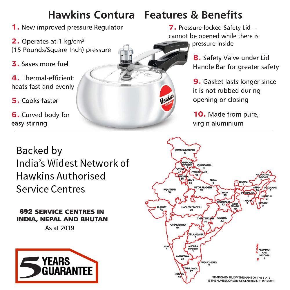 Hawkins Aluminium Contura Pressure Cooker