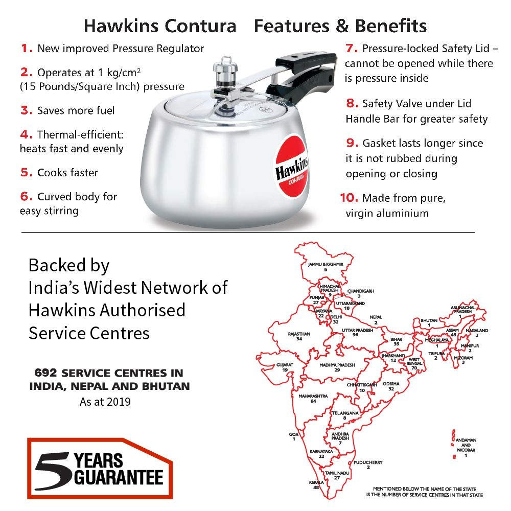 Hawkins Aluminium Contura Pressure Cooker