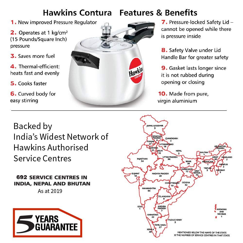 Hawkins Aluminium Contura Pressure Cooker