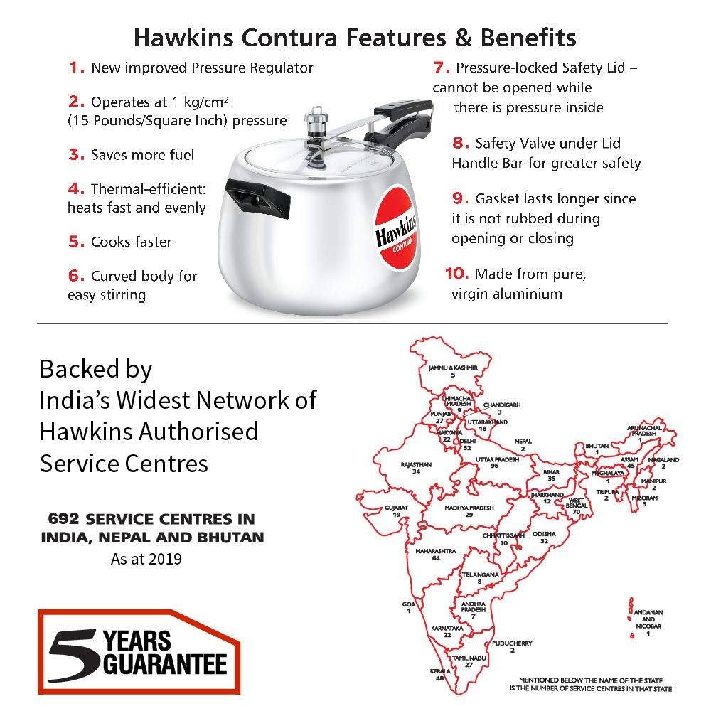 Hawkins Aluminium Contura Pressure Cooker