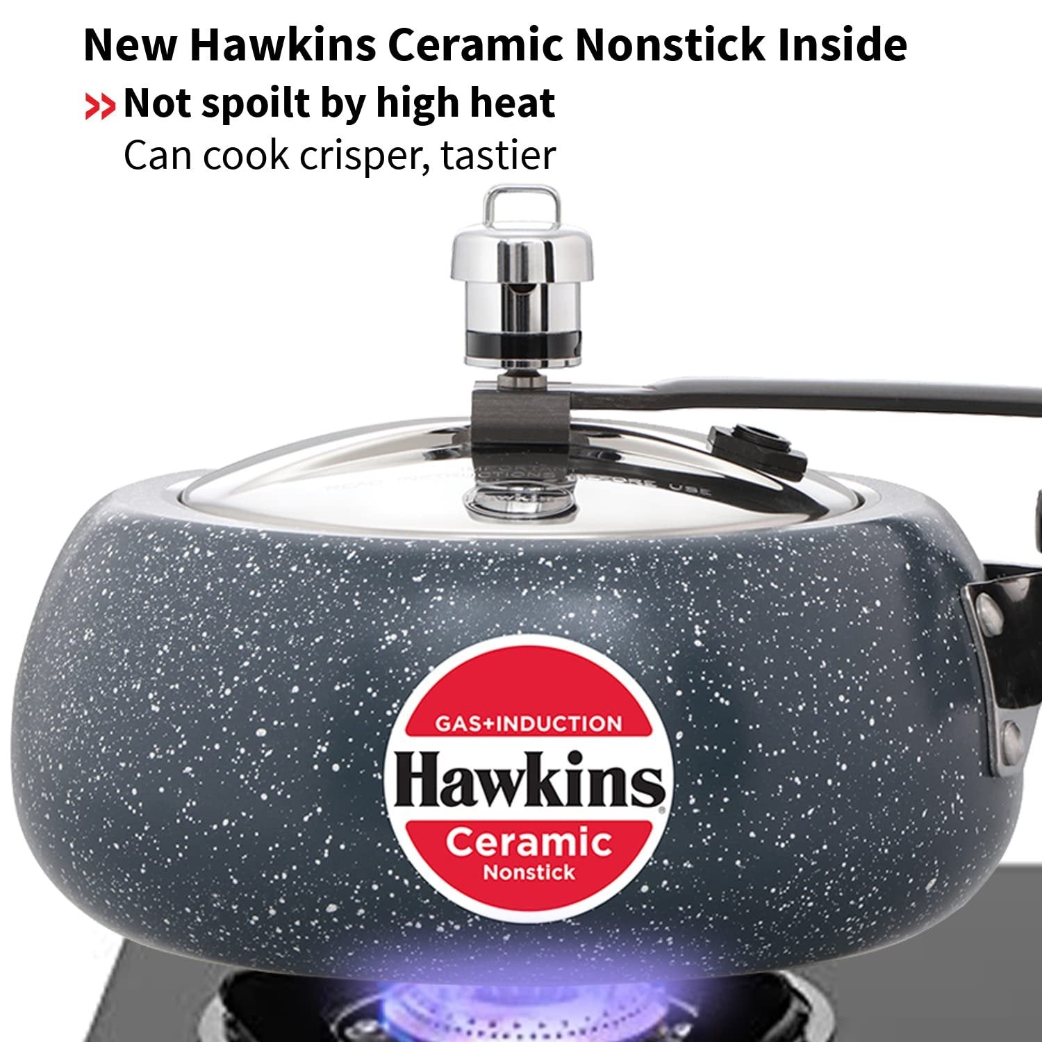 Hawkins Ceramic Nonstick Pressure Cooker 2 Litre