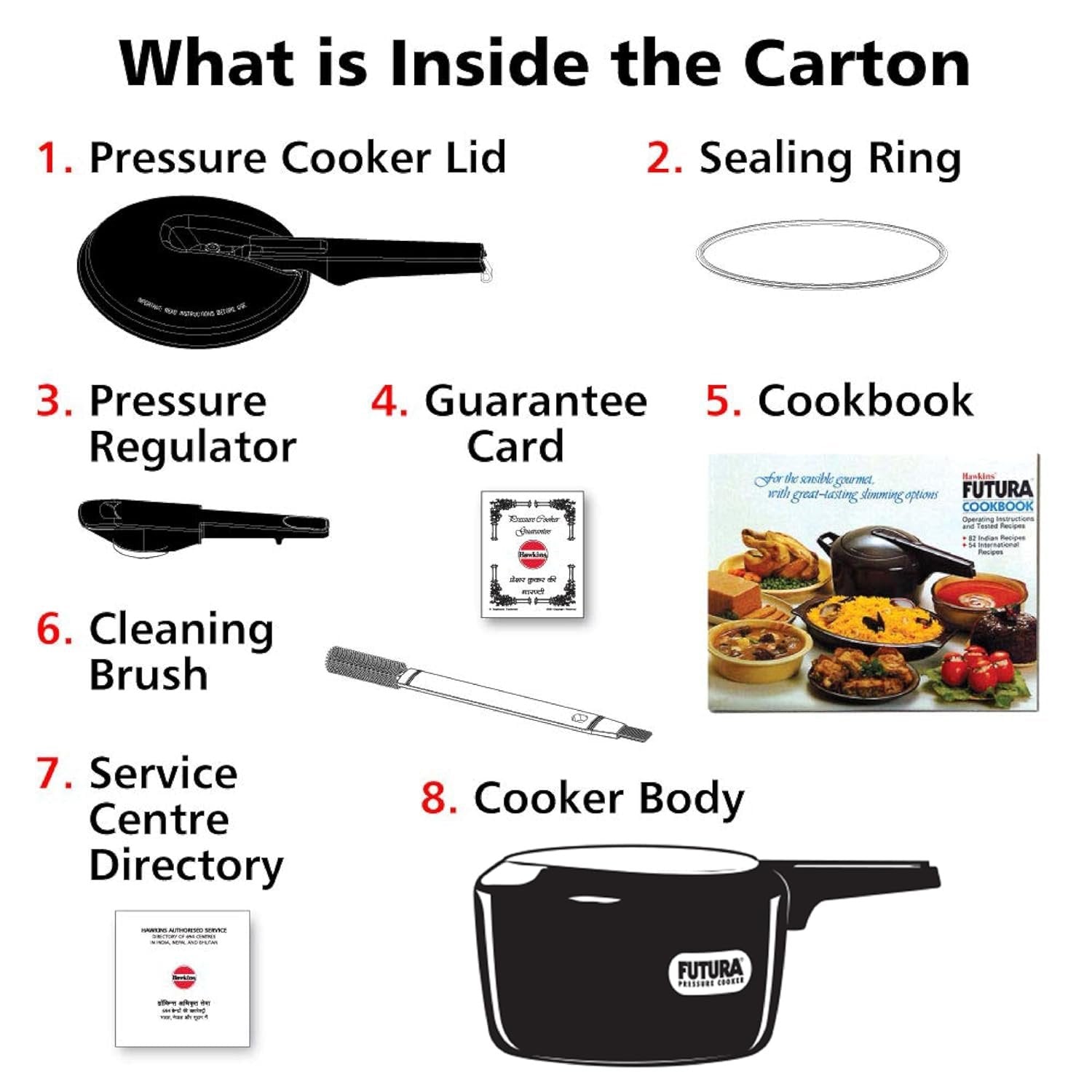 Hawkins Pressure Cooker Futura 2 Litre Black