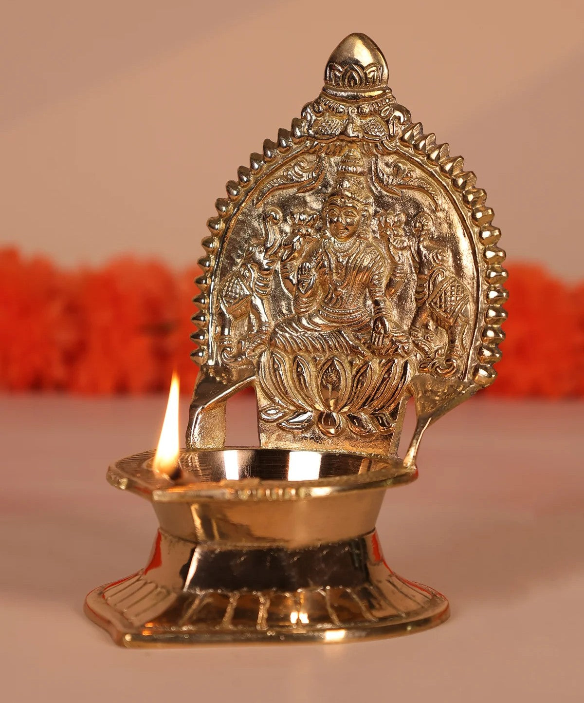 Brass Gajalakshmi Kamakshi Vilaku