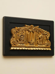 Brass Shankh Chakra Namah Statue