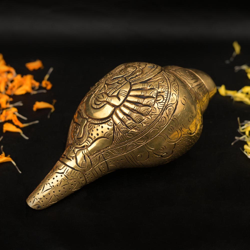 Brass Ganesha Shankh