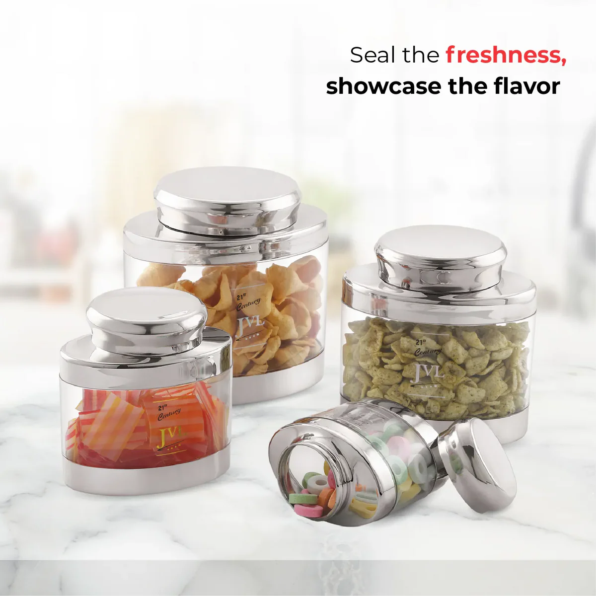 JVL Oval Canister Storage Container