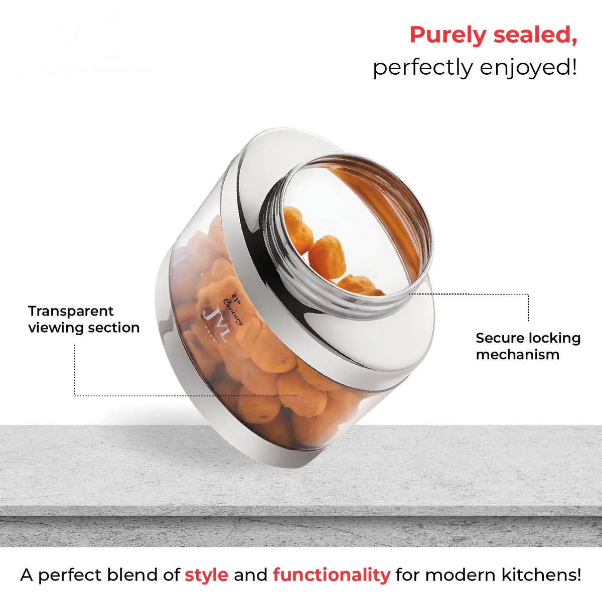 JVL Oval Canister Storage Container