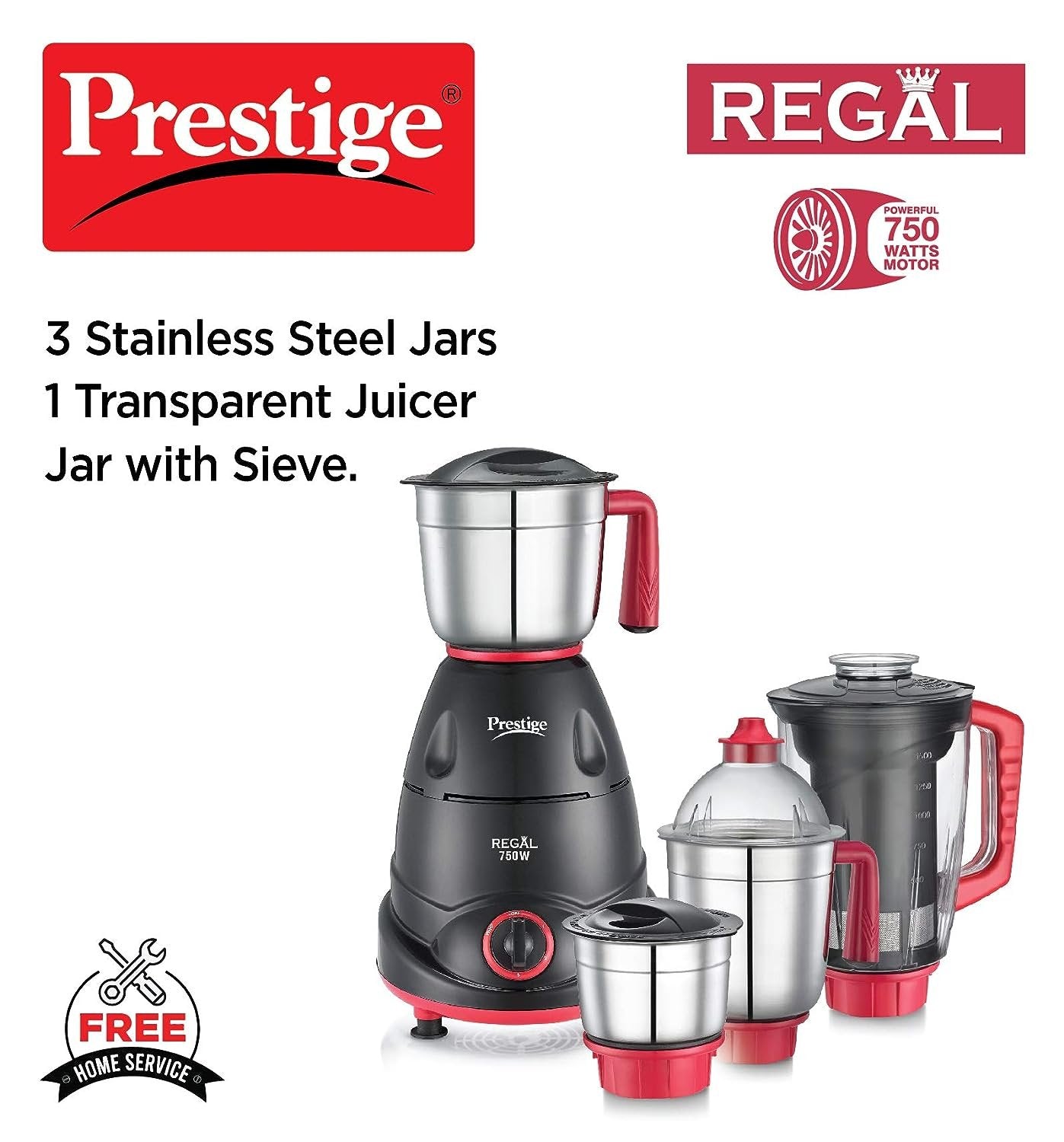 Prestige Regal Mixer Grinder, 750W