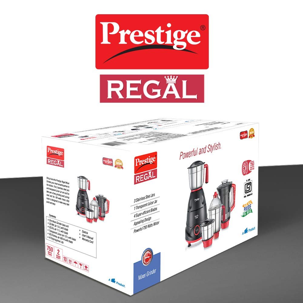 Prestige Regal Mixer Grinder, 750W