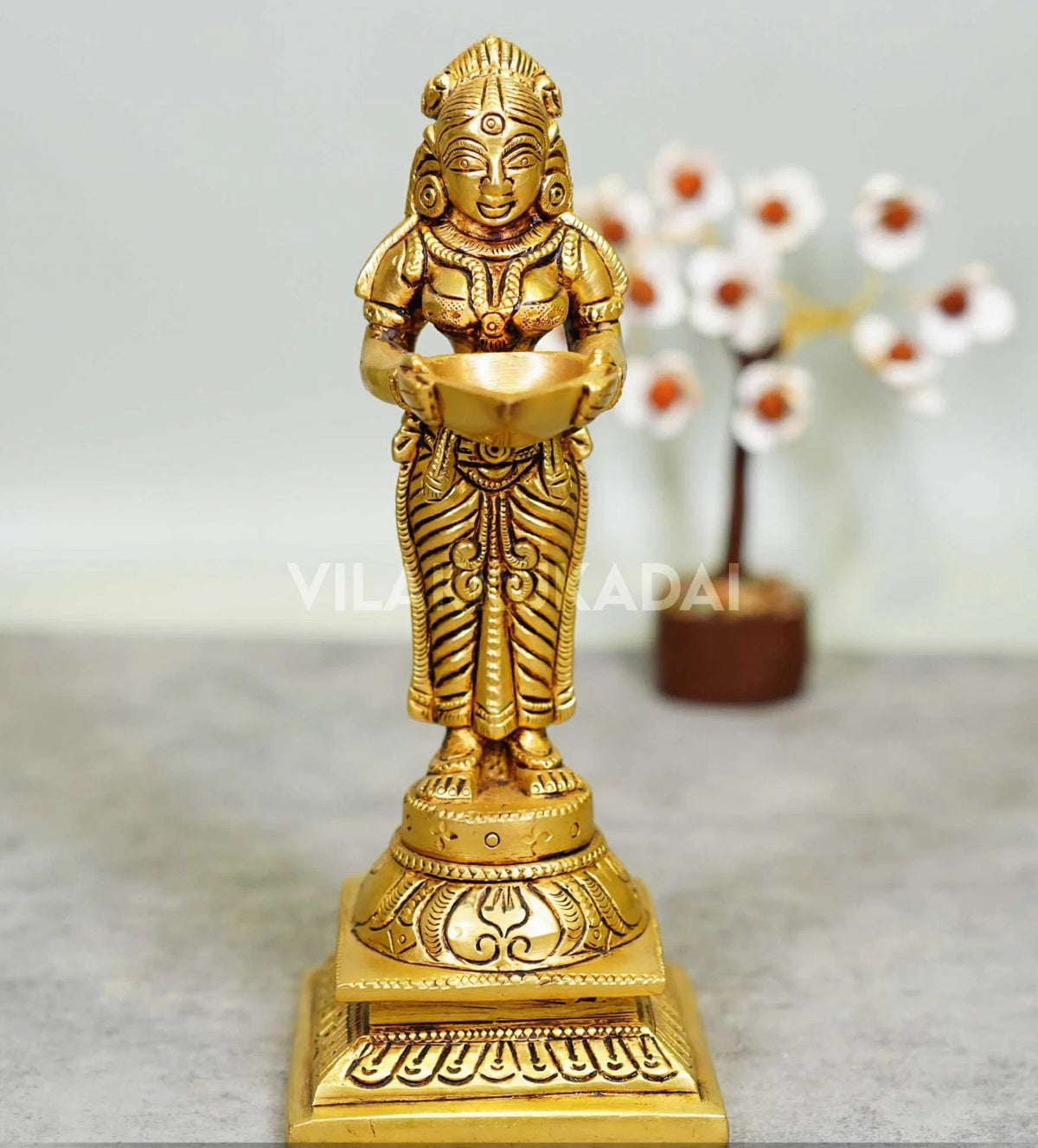 Brass Deeplakshmi Sculpture Diya