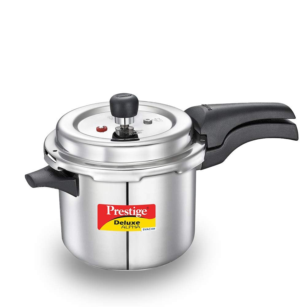Prestige Svachh Deluxe Alpha Stainless Steel Outer Lid Pressure Cooker