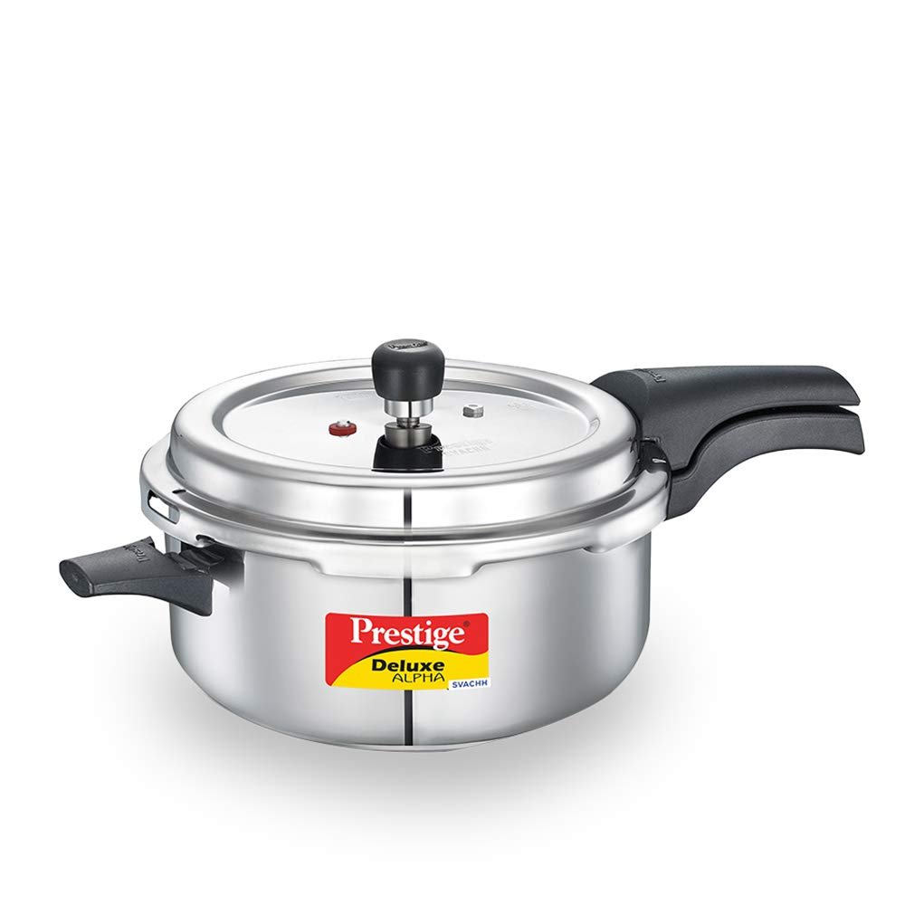 Prestige Svachh Deluxe Alpha Stainless Steel Outer Lid Pressure Cooker