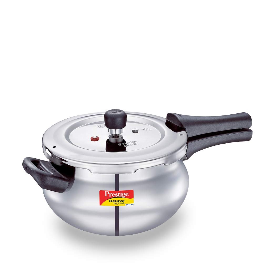 Prestige Deluxe Alpha Svachh Stainless Steel Handi Pressure Cooker