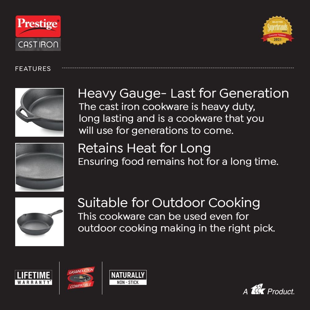 Prestige Cast Iron Fry Pan 25cm