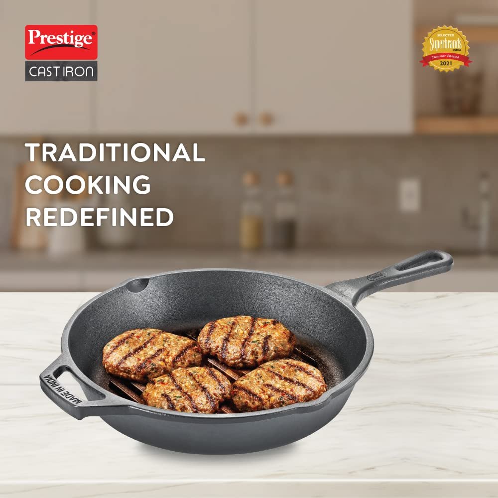 Prestige Cast Iron Grill Pan 25cm
