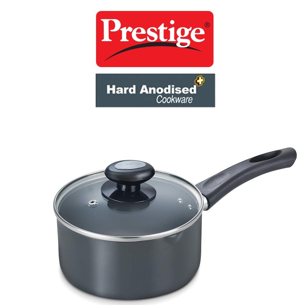 Prestige Aluminium Hard Anodised Plus Milk Pan 20cm