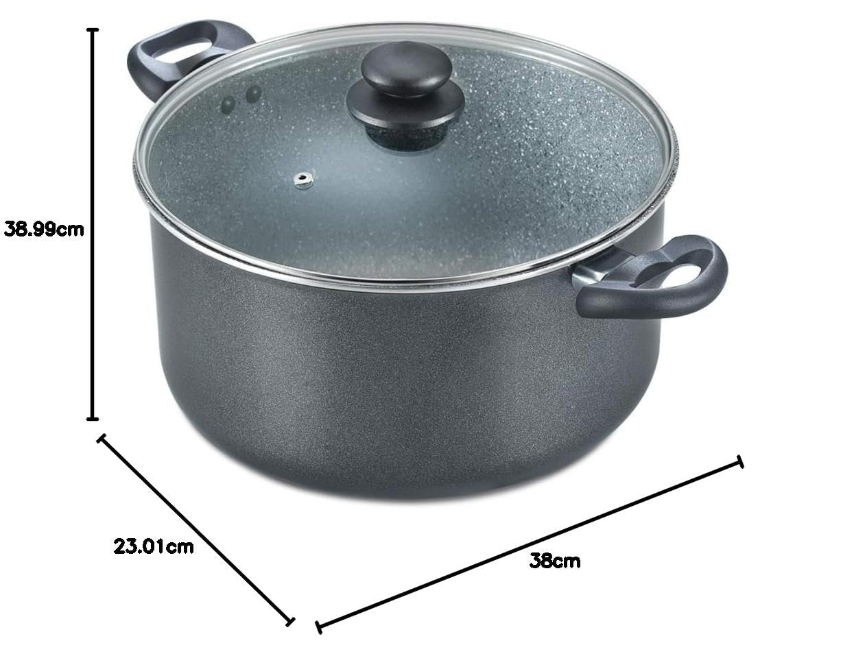 Prestige Omega Deluxe Granite Stock Pot with Lid 28cm