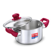 Prestige Platina Popular Stainless Steel Casserole with Glass Lid