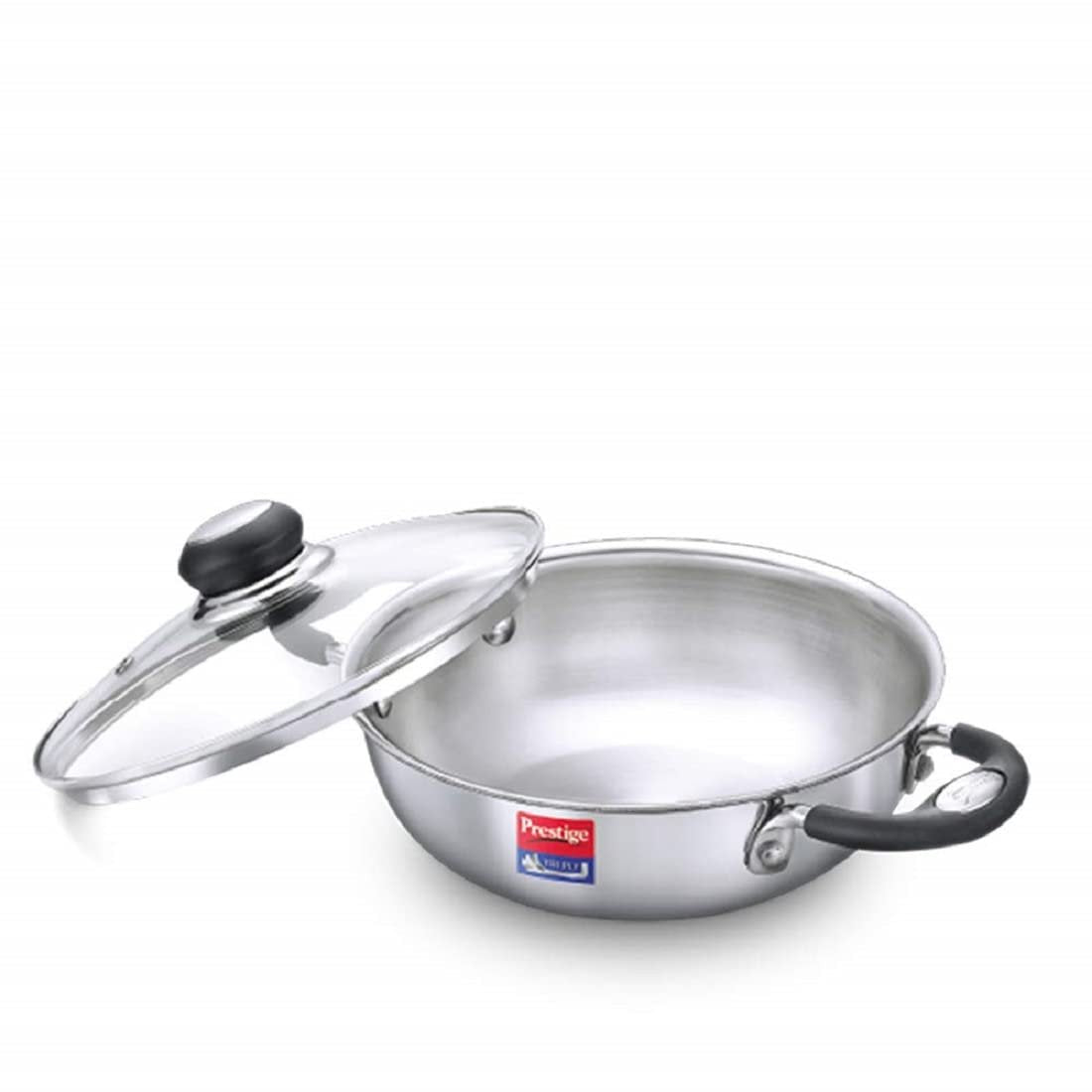 Prestige Tri Ply Splendor Kadai With Glass Lid