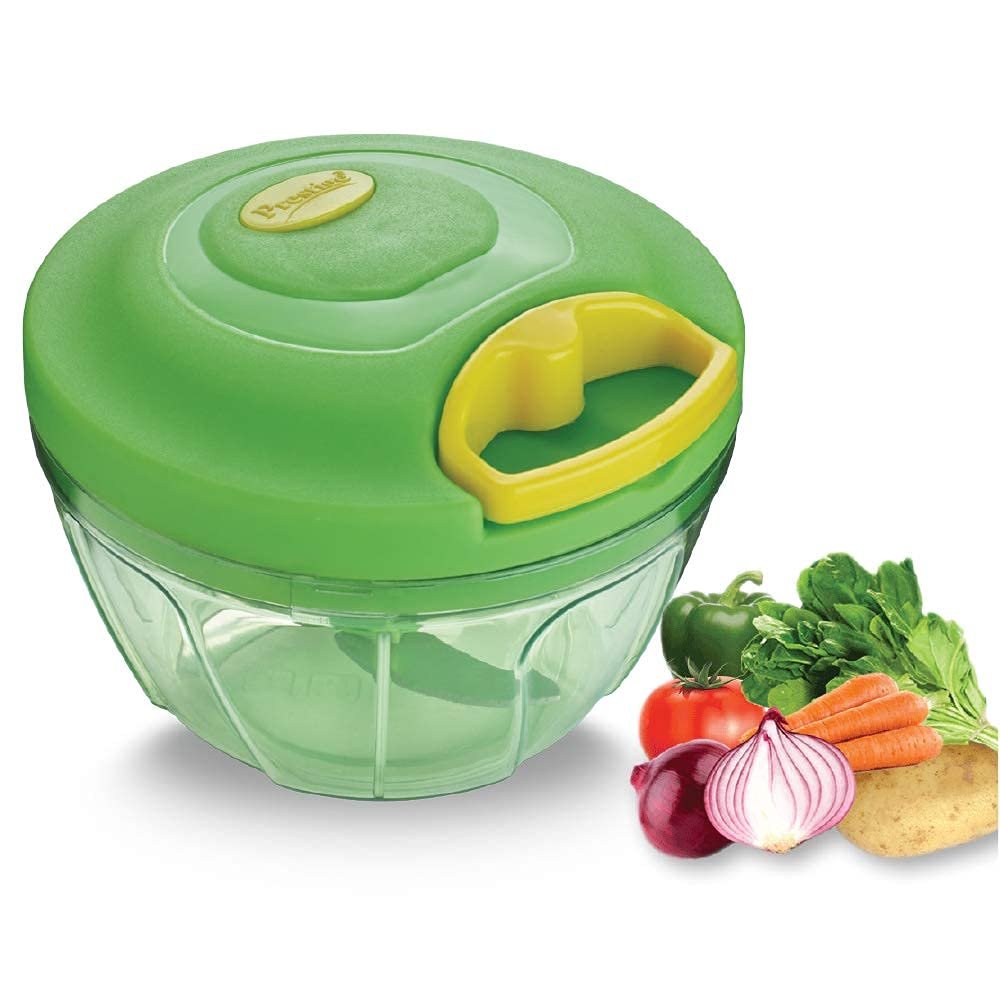 Prestige PVC 7.0 Veggie Cutter with 3 Stainless Steel Blades Green