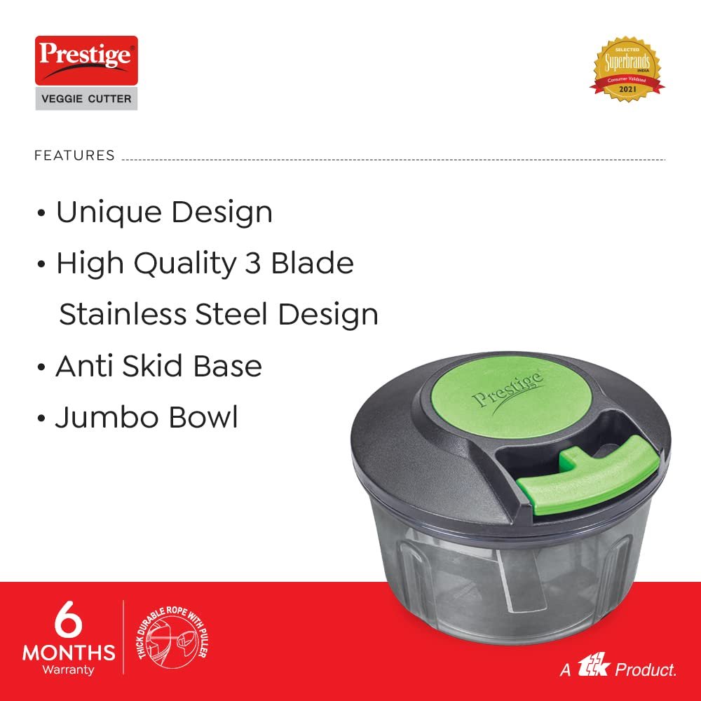 Prestige PVC 8.0 Veggie Cutter with 3 Stainless Steel Blades