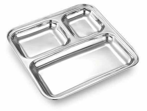 CSH STAINLESS STEEL 3 IN 1 SQUARE PLATES