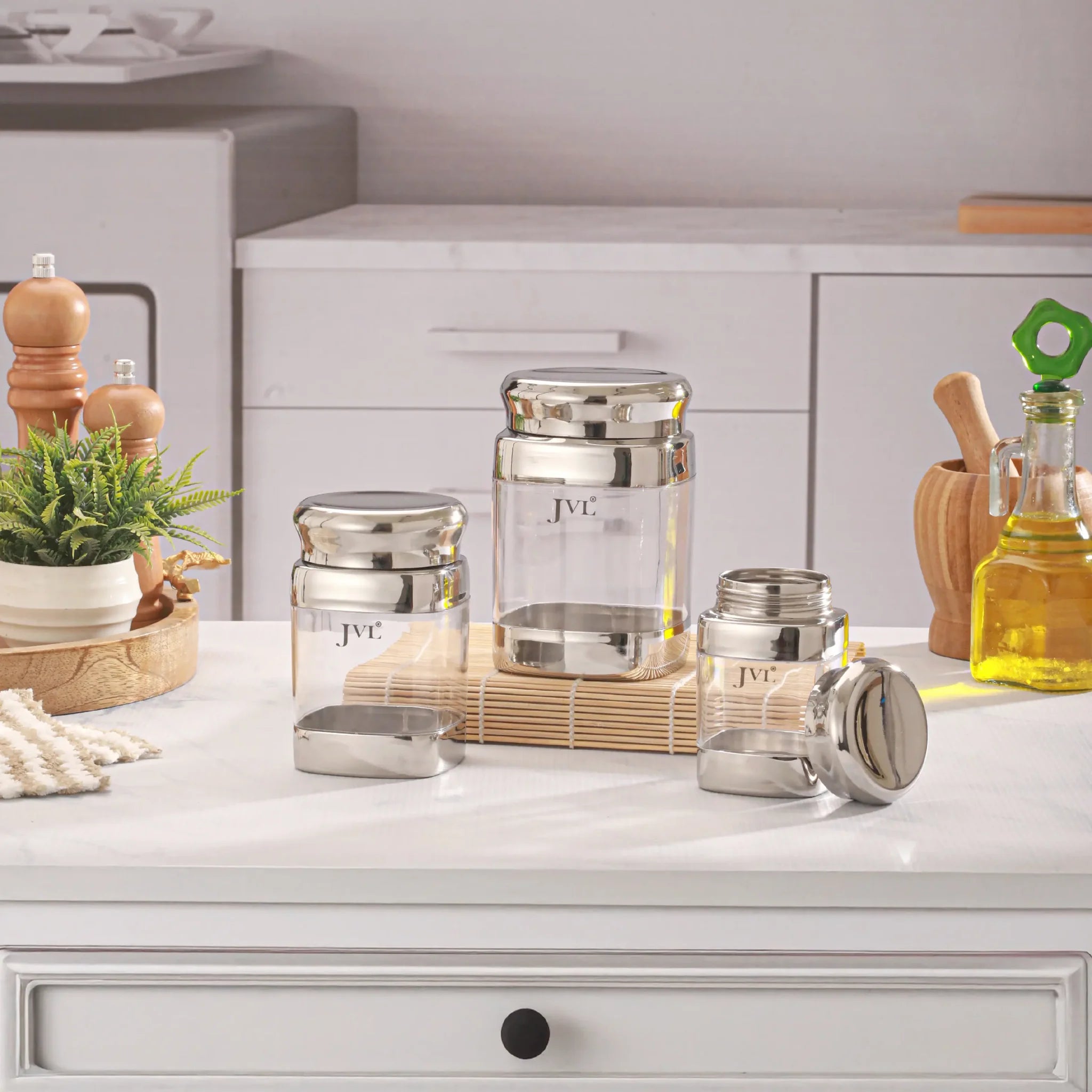 JVL Square Canister Storage Container