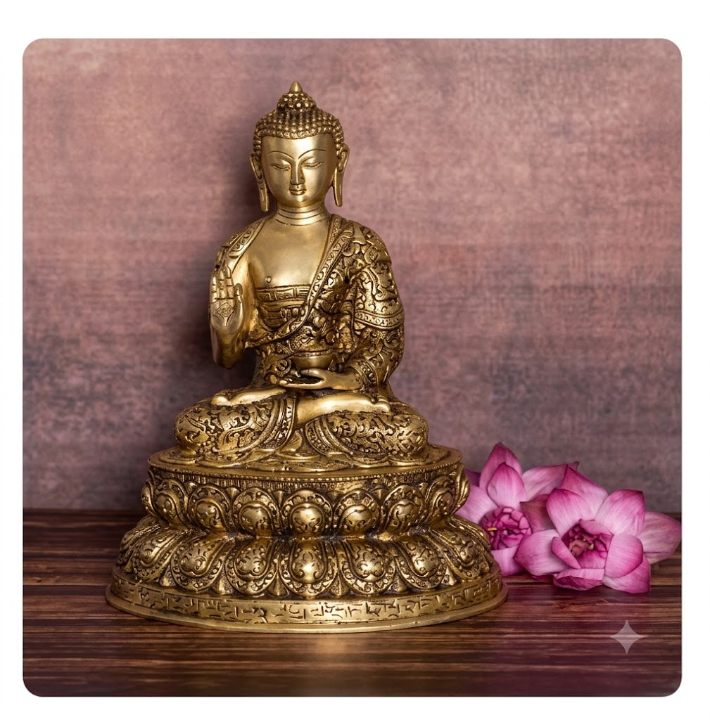 Brass Buddha Sculpture Statue