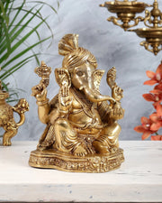 Brass  God Ganesha Murti Statue