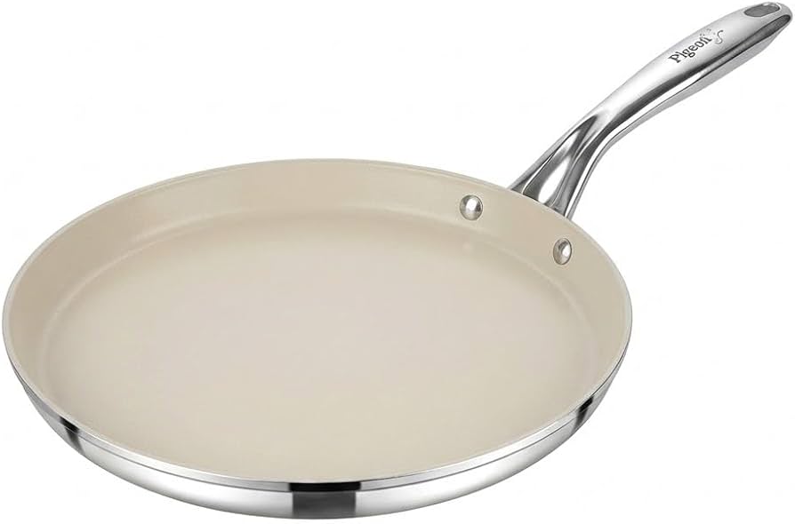 PIGEON CERRASTEEL CLAD CERAMIC TAWA 280 & PIGEON NOODLES MAKER