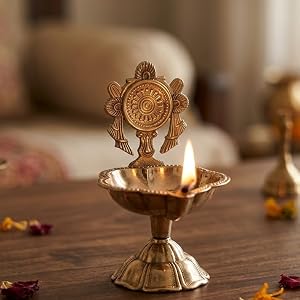 Brass Chakra Deepam
