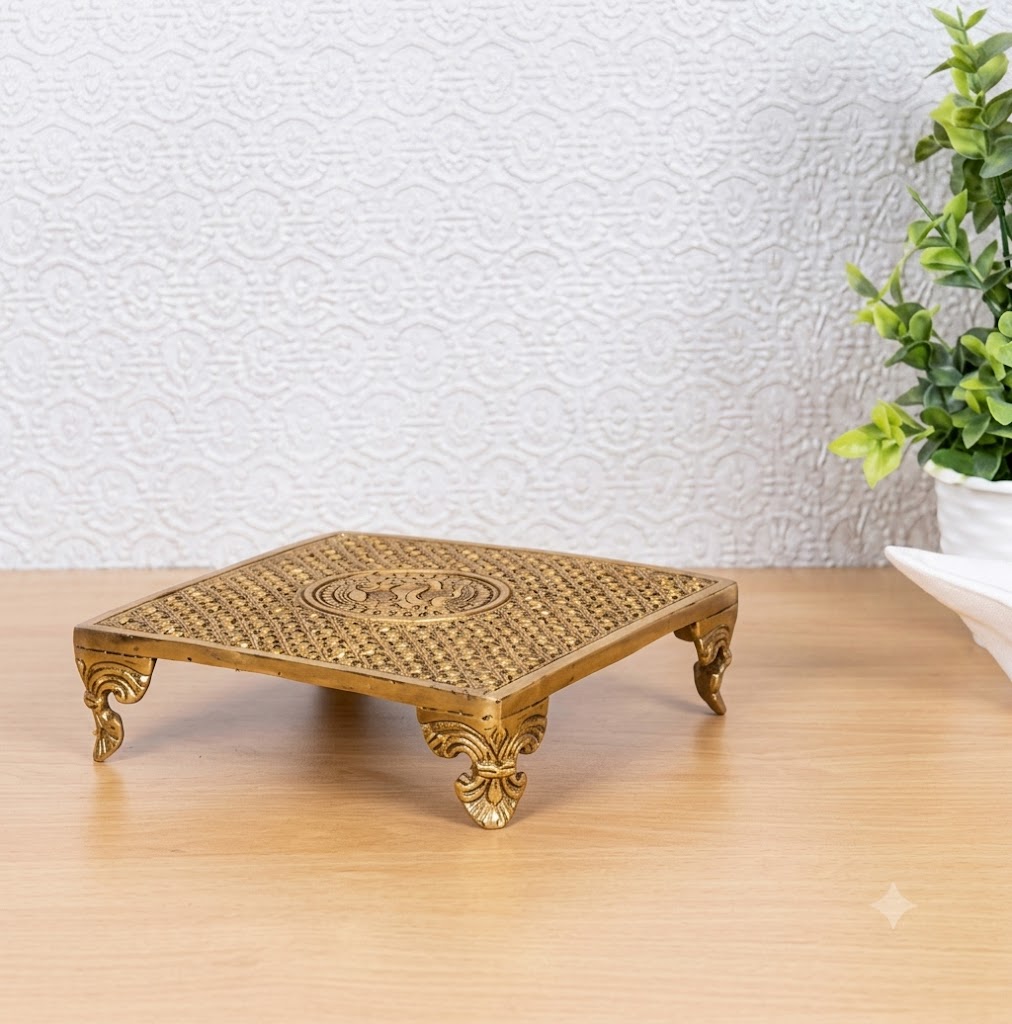 Brass Engraved Uruli stand