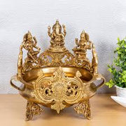 Brass Lakshmi Ganesh Saraswathi Urli
